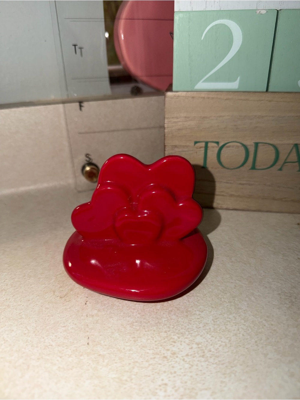 Rae dunn heart mug topper